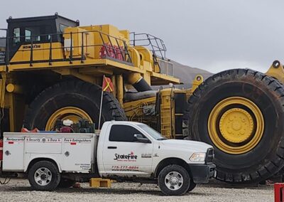 Vehicle Suppression Systems installed on new haul trucks for a mine in Nevada