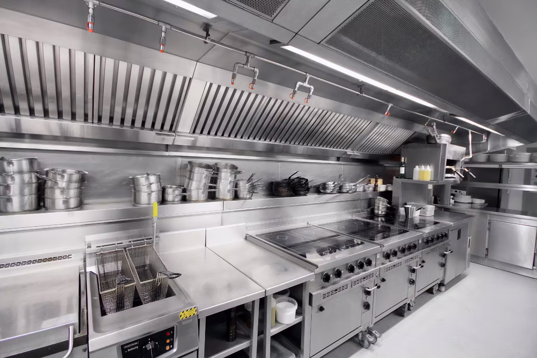 commercial kitchen fire suppression system install by State Fire