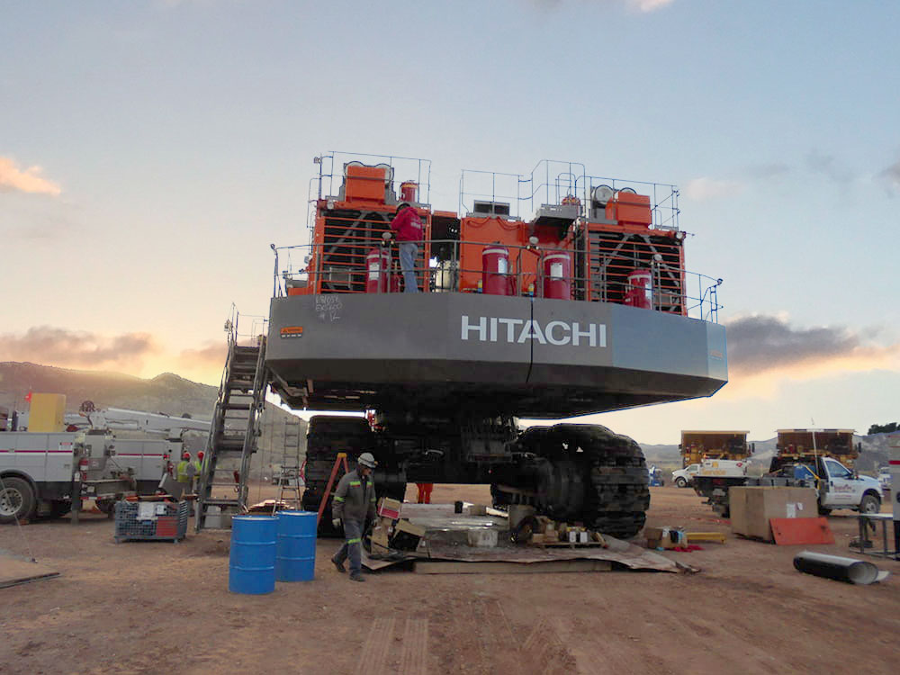 Hitachi EX5600 Fire Suppress System Install by State Fire